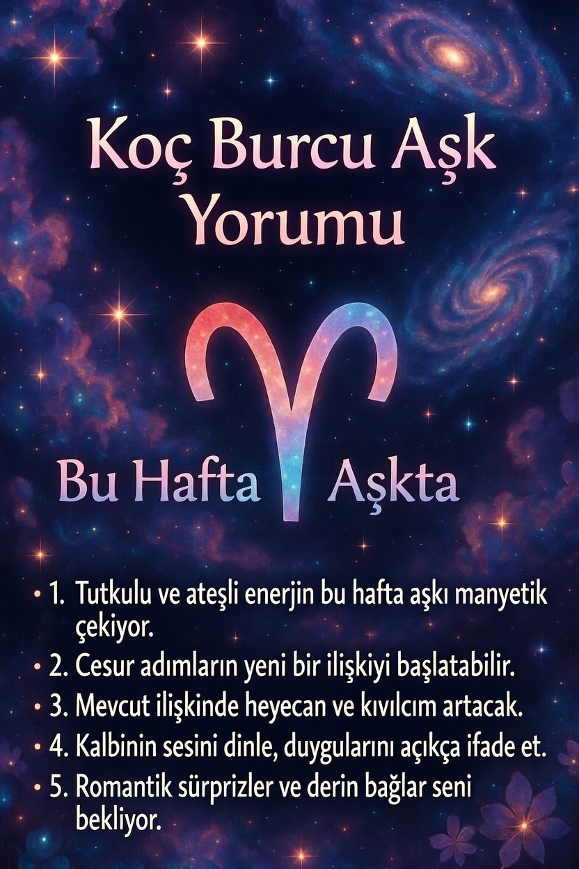 Koç Burcu Bu Hafta Aşk Hayatı